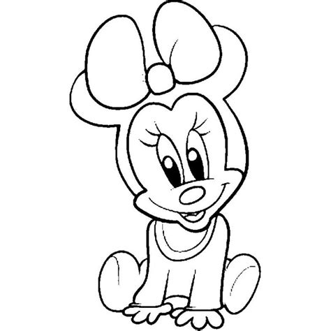 coloring pages  baby baby minnie mouse