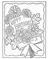 Birthday Coloring Printable Cards Happy Adults Pages Card Choose Board Sheets sketch template