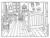 Gogh Van Bedroom Coloring Vincent Kids Painting Book Salt Watercolor Downloaded Project sketch template