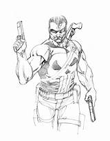 Punisher Daredevil Coloringhome sketch template