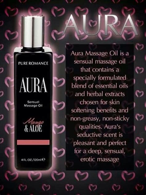 aura massage oil pure products pure romance party
