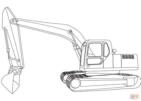 excavator coloring page  printable coloring pages