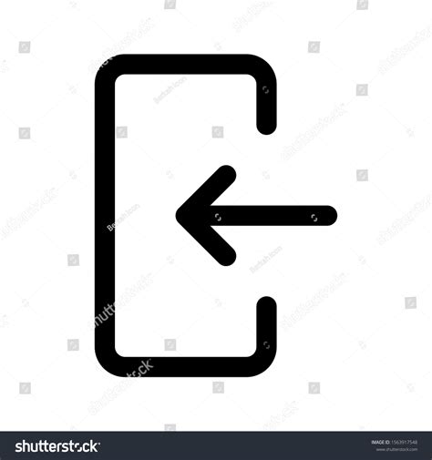 sign sign icon arrow pointing left stock vector royalty