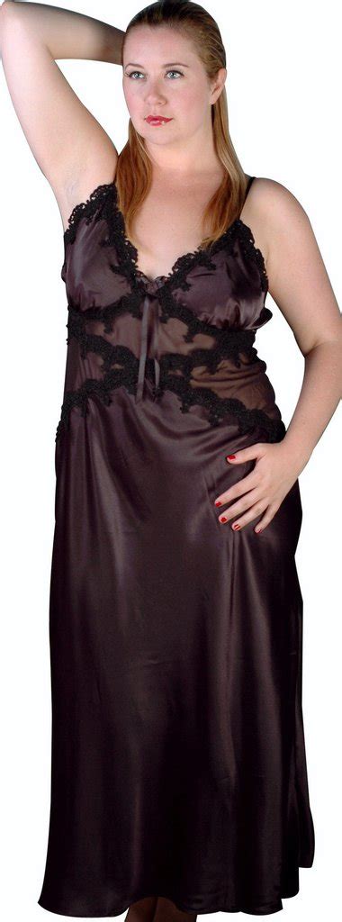 Women S Plus Size Silky Nightgown With Venice Lace 6026x
