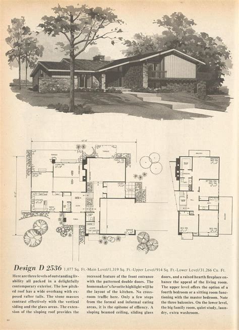 vintage house plans mid century homes  homes vintage house plans vintage house modern