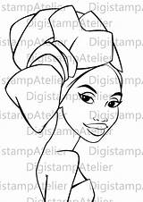 Negra Negras Desenho Africanas Digi Africana Africano Stamp Sip sketch template