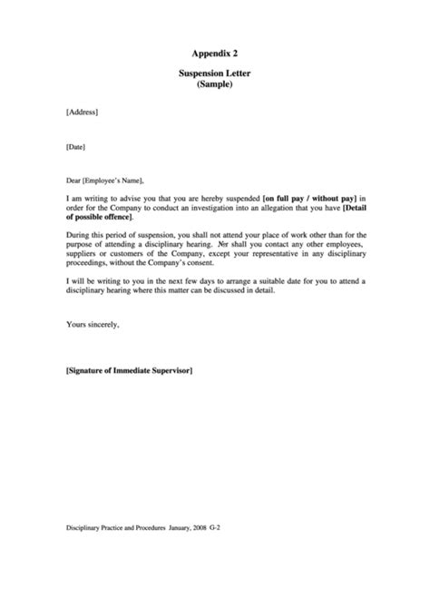 top  employee suspension letter templates      format