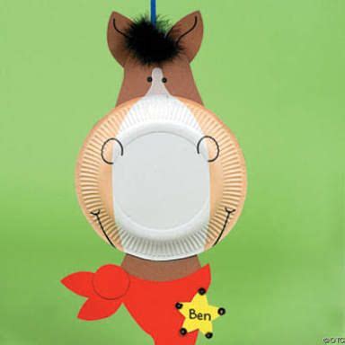 paper plate horse craft decoracao de festa junina artesanatos de
