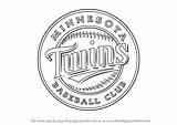 Twins Minnesota Logo Draw Step Drawing Sports Tutorials Mlb Drawingtutorials101 sketch template