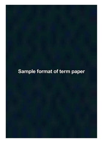sample format  term paper  marie jackie issuu