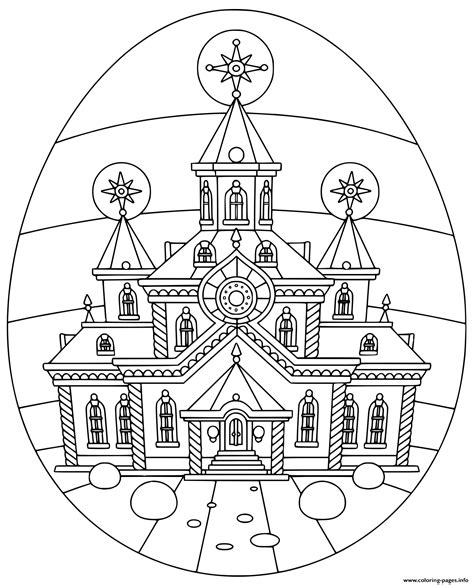religious easter egg   church coloring page printable