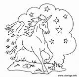 Licorne Nuage Etoiles sketch template