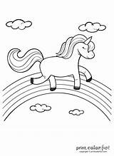 Unicorn Rainbow Coloring Pages Happy Over Color Printable Print Birthday Sheets Fun Printables Flying Printcolorfun Horse Cute Cards Spiral Shells sketch template