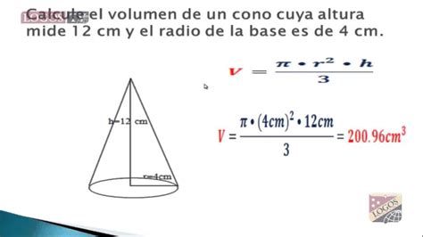 formula  calcular el volumen del cono printable templates
