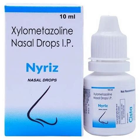 nyriz xylometazoline nasal drops ip packaging size  ml packaging type box  rs