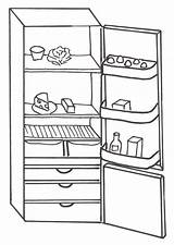 Refrigerator Frigorifero Di Disegni Coloring Pages Template Casa sketch template