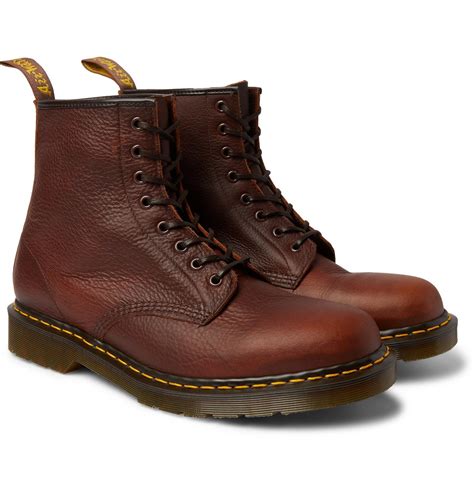 dr martens  full grain leather boots brown dr martens