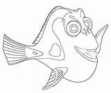 Dory Fish Coloring Pages Nemo Finding Template Drawing Drawings Popular Library Clipart Coloringhome sketch template