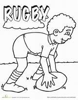 Rugby Coloring Pages Kids Print Printable Football Color Sheets Activities Craft sketch template