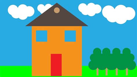 basic shapes    house illustration design animation