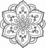 Coloring Pages Flower Abstract Coloringsky sketch template