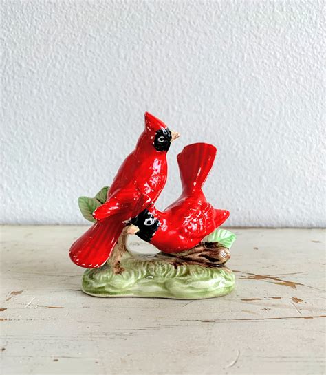 beautiful red cardinal japanese ceramic birdsvtg japanese etsy japanese ceramics ceramic