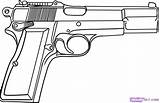 Coloring Pistol Gun Pages Colouring Designlooter Inside sketch template
