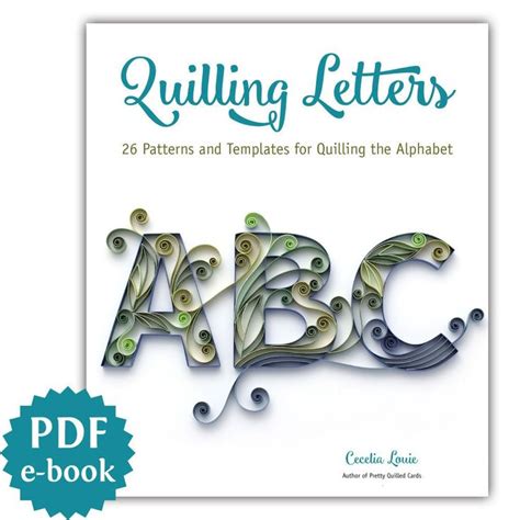 quilling letters  patterns  template tutorial  etsy cartas