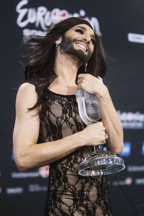Photos Austrias ‘bearded Lady Wins Eurovision Song Contest The