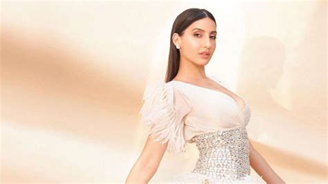 Nora Fatehi Sets Internet On Fire In White Feather Dress Featuring
