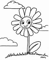 Coloring Flower Kids Pages Anime Printable Sunflower Sheets Emotions Drawing Drawings Smiling Flowers Color Line Children Activity Print Clipart Cliparts sketch template