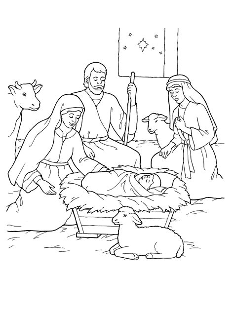 nativity mary joseph jesus   shepherds