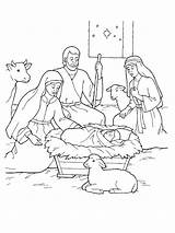 Nativity Coloring Jesus Lds Mary Christmas Shepherds Joseph Baby Print Gospel sketch template