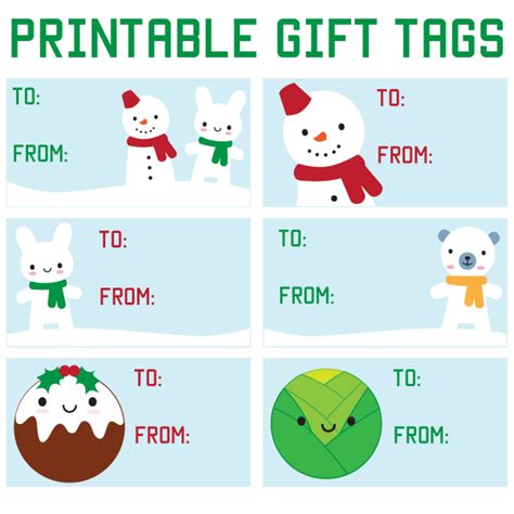 unique printable christmas gift tags kittybabylovecom