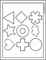 Coloring Shape Pages Print Printable Colorwithfuzzy sketch template