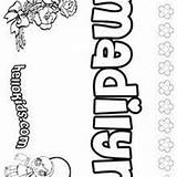 Coloring Pages Madilyn Madeline Name Hellokids Madison Madisyn sketch template