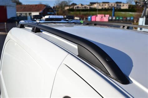 Roof Rails Black For Peugeot Partner Rifter Swb 2019 Van Aluminium