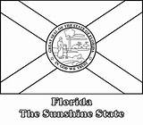 Florida Coloring Flag State Color sketch template