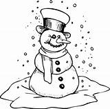 Winter Coloring Pages Printable Snowman Season Kids Nature Bestcoloringpagesforkids Print Drawing Christmas sketch template
