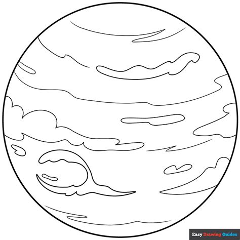 neptune coloring page easy drawing guides