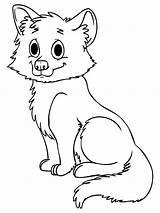 Fox Coloring Pages Printable Kids Baby sketch template
