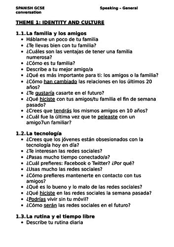 gcse spanish revision resources tes