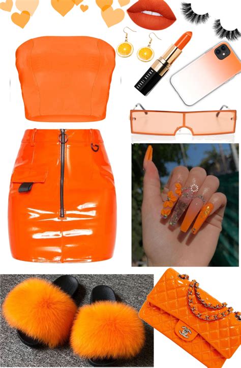 🍊 Orange Baddie 👅 Outfit Shoplook