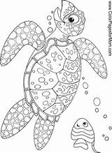 Coloring Ocean Pages Adults Printable Turtle Kids Adult Book Color Sea Colouring Books Turtles Sheets Print Mandala Kid Animals Life sketch template