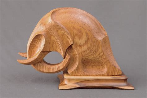 elephant wood sculpture  sergey chechenov absoluteartscom