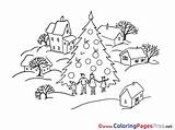 Coloring Winter Village Sheets Pages Sheet Title sketch template