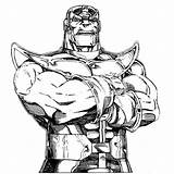 Thanos Drawing sketch template