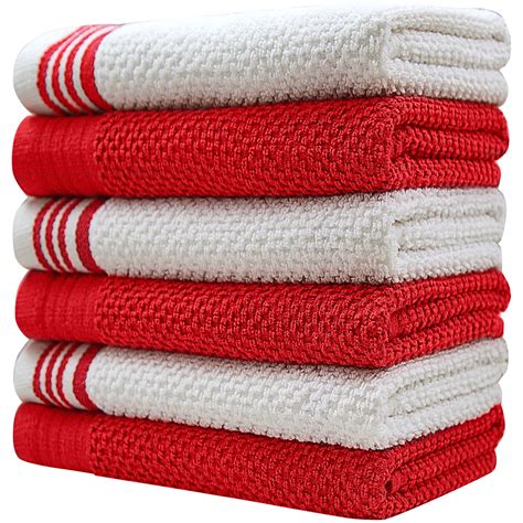 bumble premium large cotton kitchen towels    pack weft insert design  gsm
