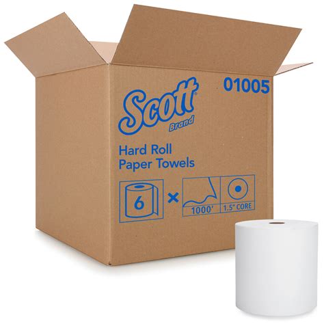 scott essential high capacity hard roll paper towels  white