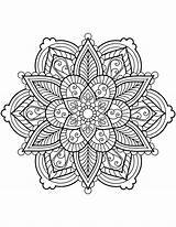 Mandala Coloring Pages Flower Kids Printable Adult Book Flowers Color Adults Books Print Choose Board sketch template